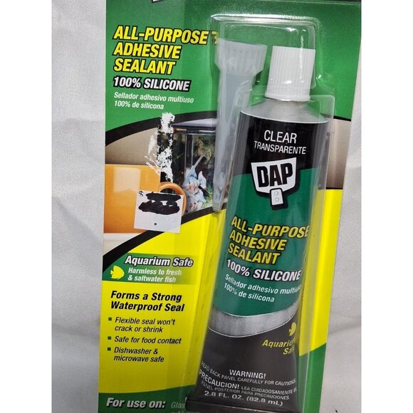 Dap 00688 All-Purpose Adhesive Sealant, 100% Silicone, 2.8-Ounce Tube 2.8 FL OZ - Picture 2 of 6
